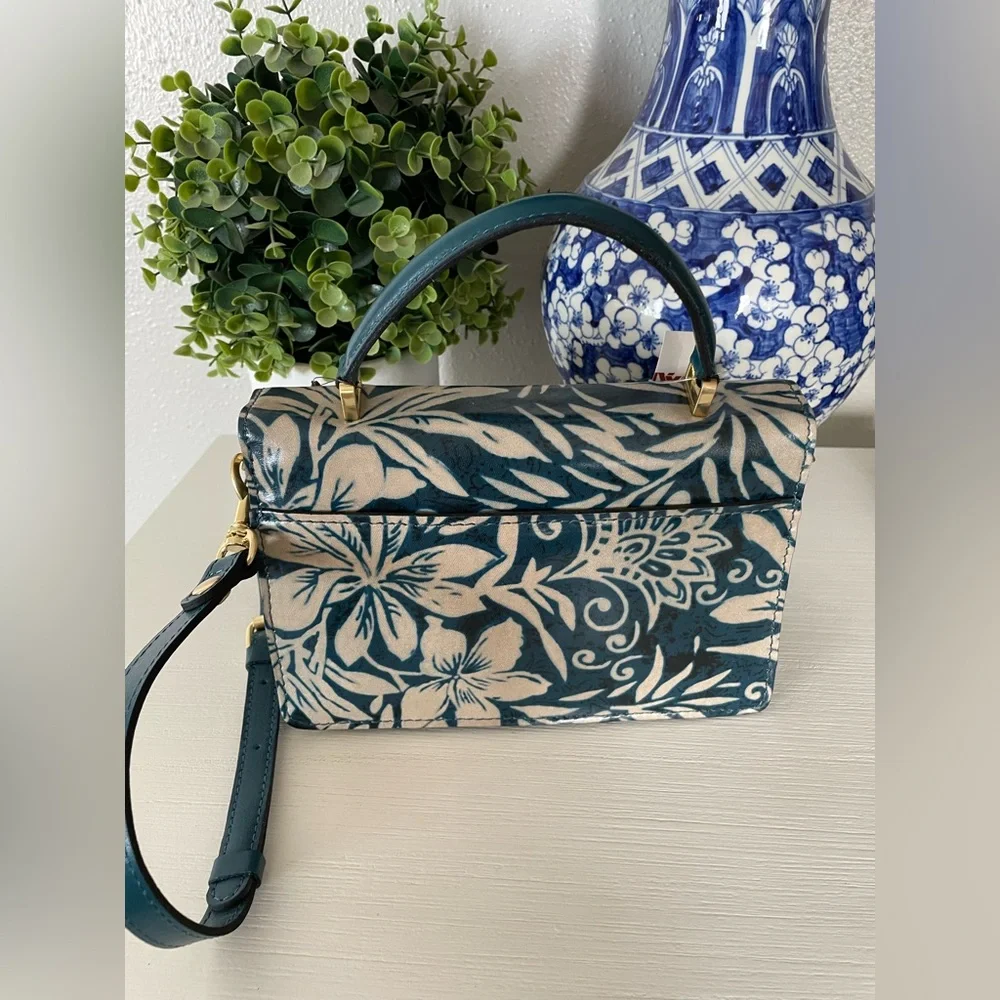 PATRICIA NASH LEATHER PORCILI SATCHEL WITH CROSSBODY STRAP BAG MSRP $ 199 NEW - Picture 4 of 14